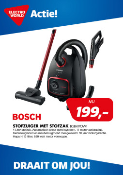 Bosch STOFZUIGER MET STOFZAK BGB41POW1