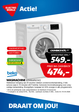 Beko Wasmachine B3WM4961W