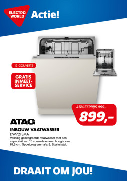 Atag INBOUW VAATWASSER DW7213MA