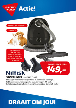 Nilfisk STOFZUIGER One Pet Care