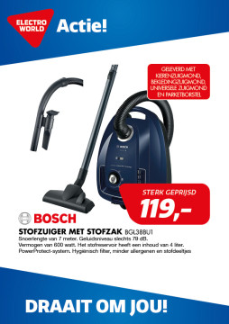 Bosch STOFZUIGER MET STOFZAK BGL38BU1