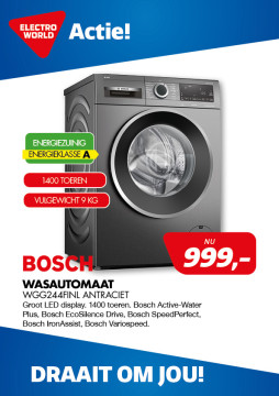 Bosch Wasautomaat WGG244FINL Antraciet