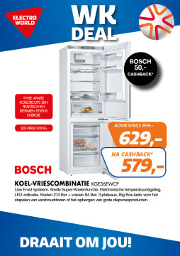 Bosch koel-vriescombinatie KGE36EWCP