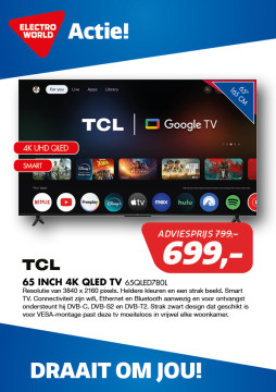 TCL 65 inch 4K QLED TV 65QLED780L