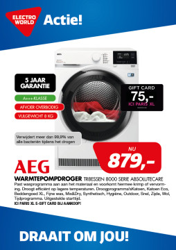 AEG Warmtepompdroger TR8ESSEN 8000 SERIE ABSOLUTECARE