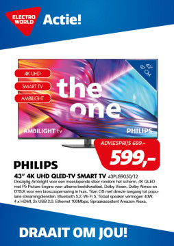 Philips 43” 4K UHD QLED-tv Smart TV 43PUS9050/12