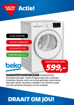 Beko warmtepompdroger 599,-