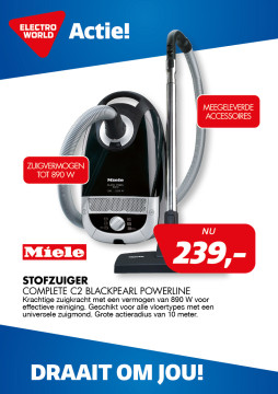 Miele COMPLETE C2 BLACK PEARL  POWERLINE ZWART