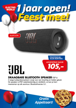 JBL draagbare bluetooth speaker Flip 6 105,-