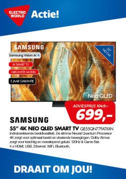 Samsung 55” 4K Neo QLED Smart TV QE55QN77FATXXN