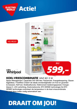 Whirlpool koel-vriescombinatie WNF 821 E W